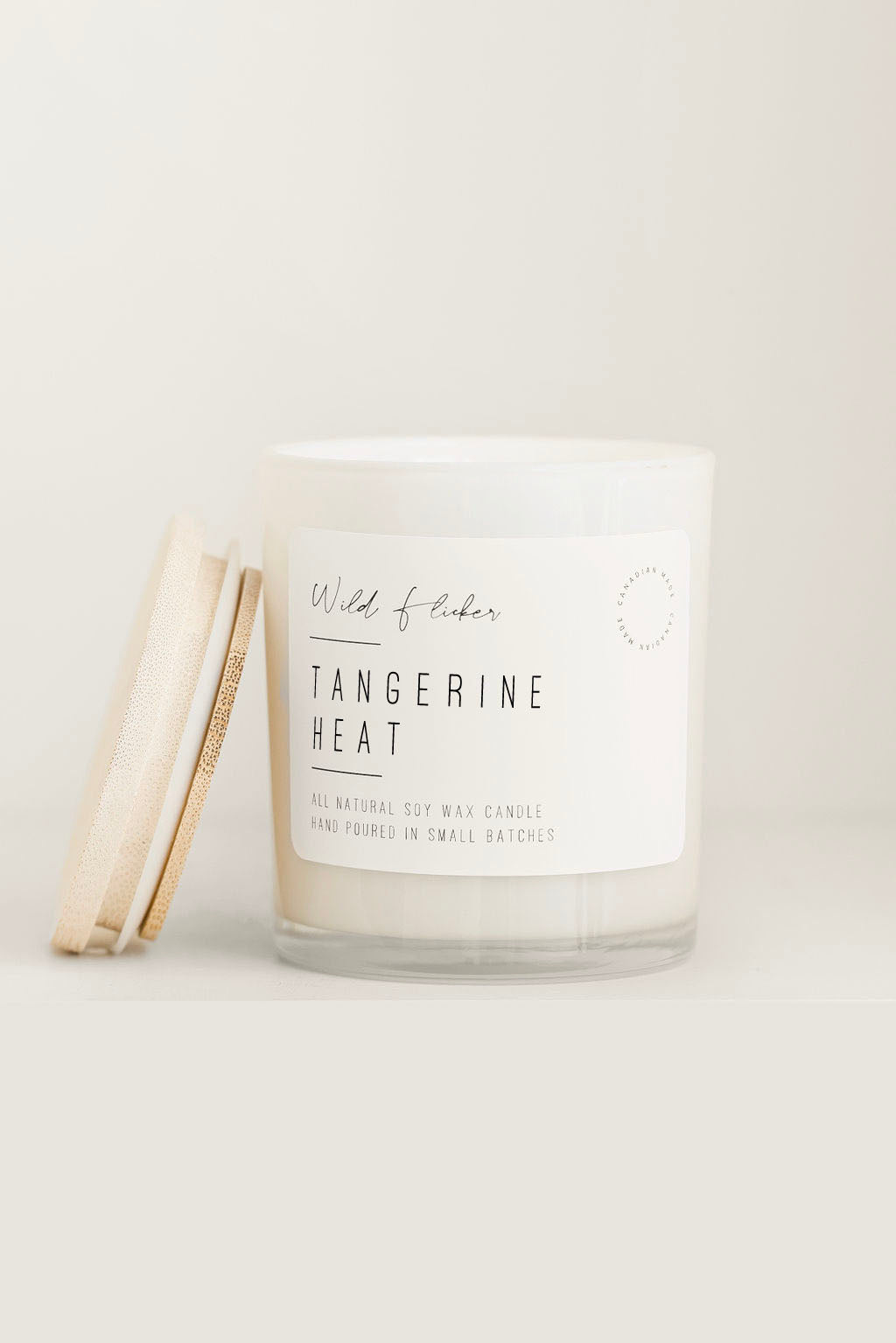 Tangerine Heat Wood Wick Candle