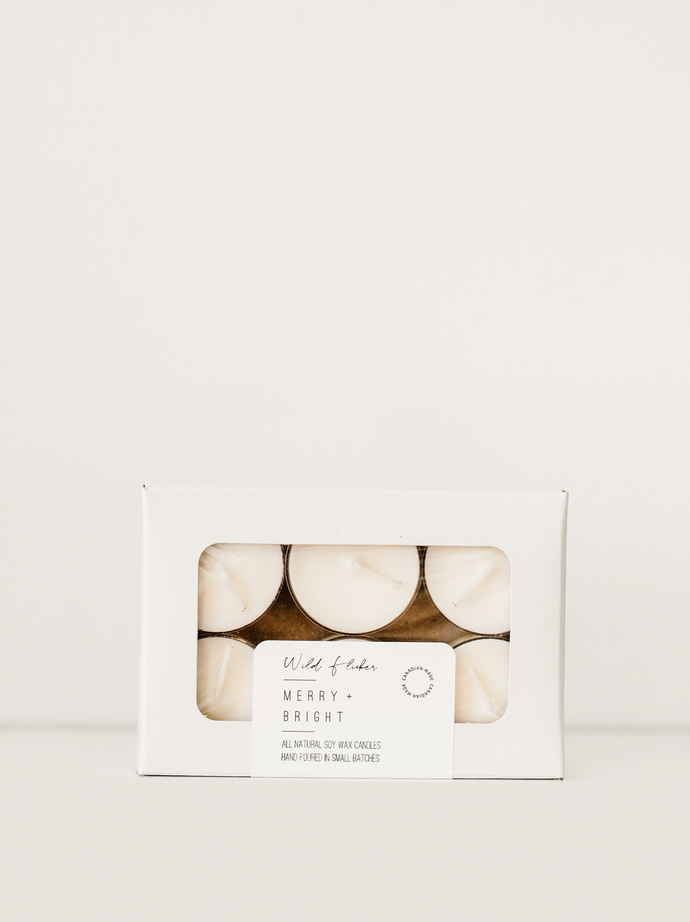 Merry + Bright Soy Wax Tealight Candles