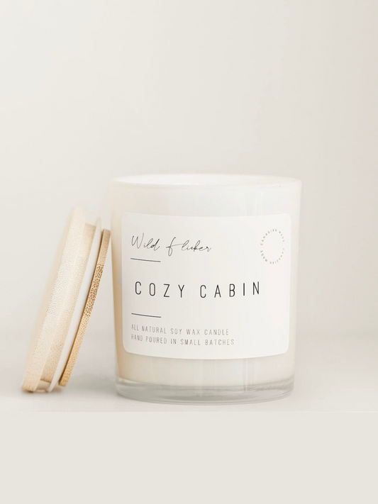Cozy Cabin Wood Wick Candle