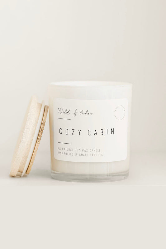 Cozy Cabin Wood Wick Candle