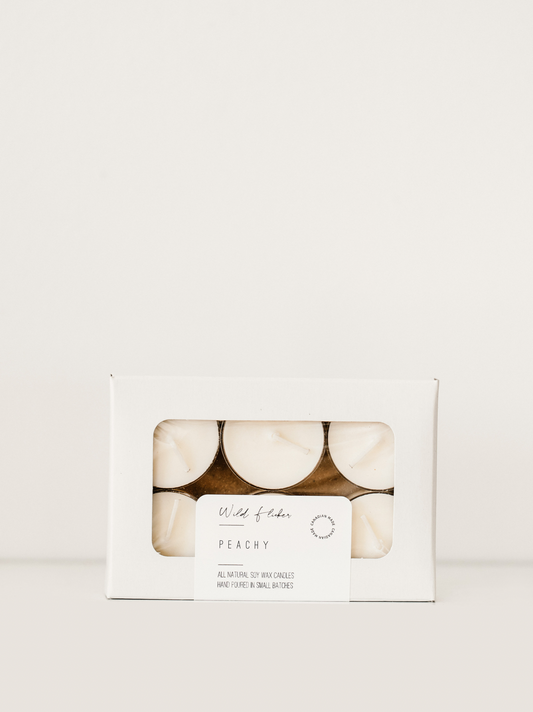 Peachy Soy Wax Tealight Candles