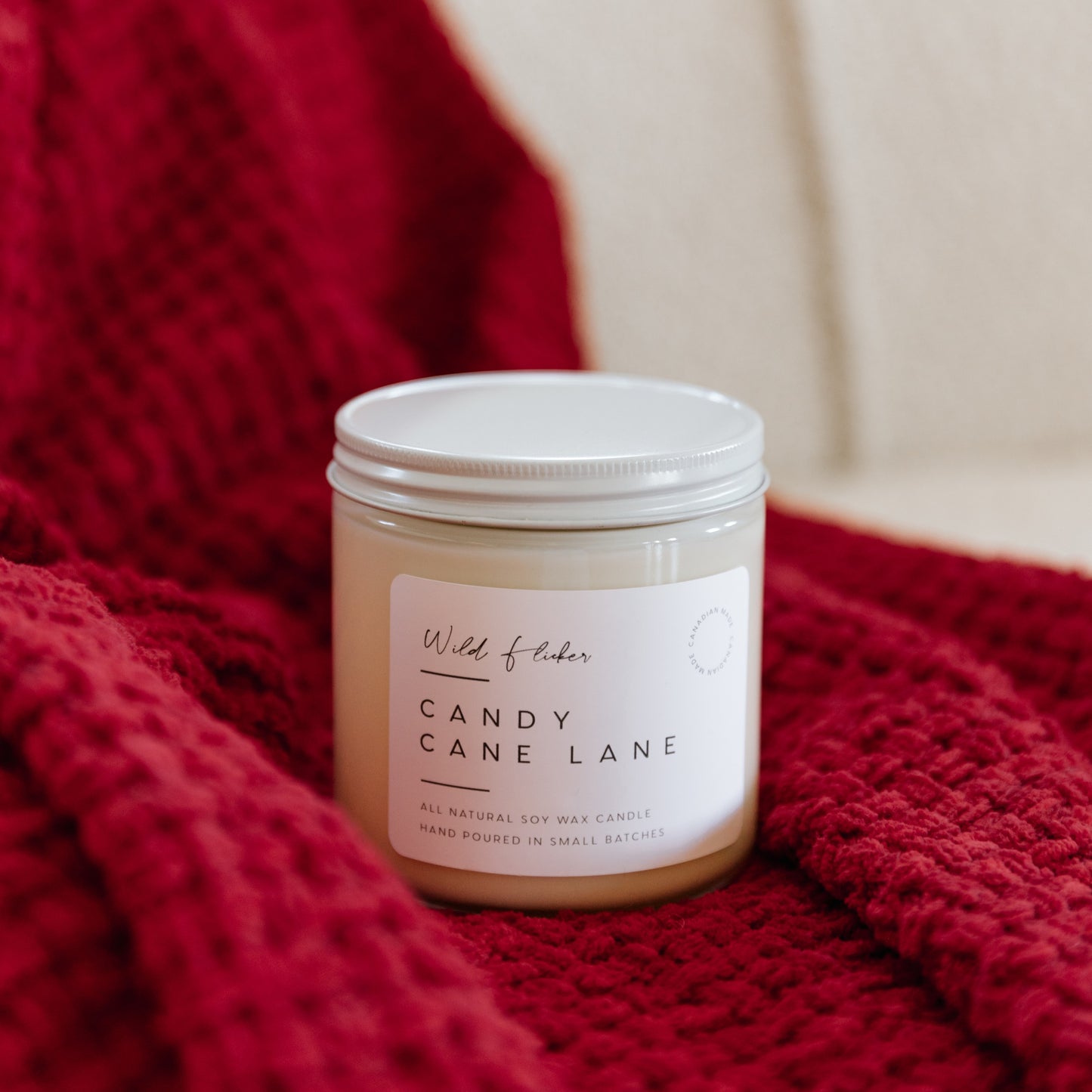 Candy Cane Lane Soy Wax Candle